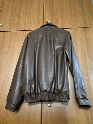 Leather jacket brown new, size Large