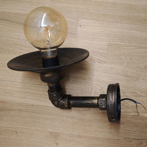 Vintage look wall lights like new with bulbs, plastic