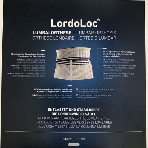 Lordoloc lumbar support belt No. 5 new, back pain relief