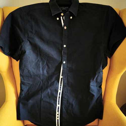 ZARA Man Slim Fit shirt M like new, dark blue