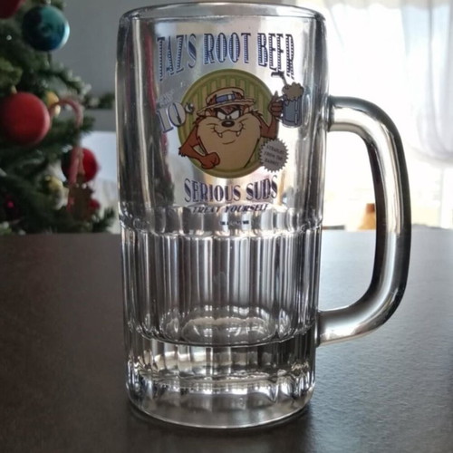 Taz collectible 90s beer glass used