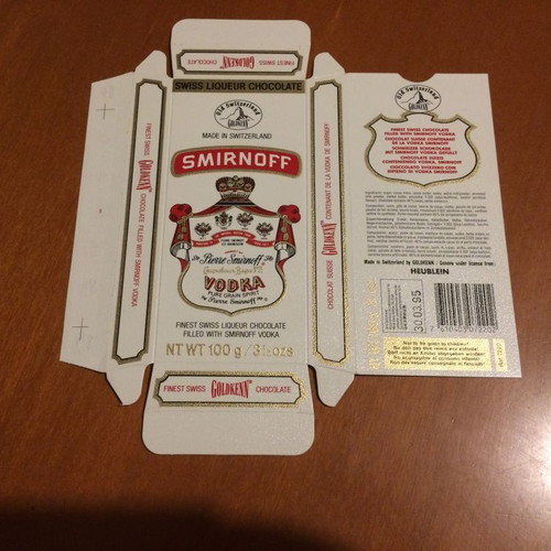 Smirnoff chocolate wrapper used (1995)