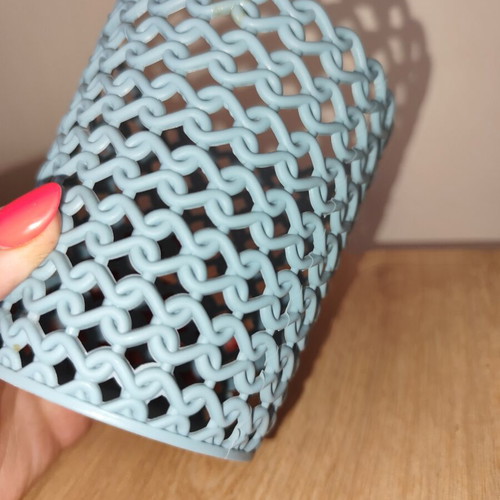 Plastic organizing case used, gray color