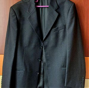 Επίσημο μολυβί (μαύρο/γκρι) αντρικό κοστούμι (σακάκι και παντελόνι) Νο 56