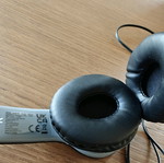Black wired headphones new