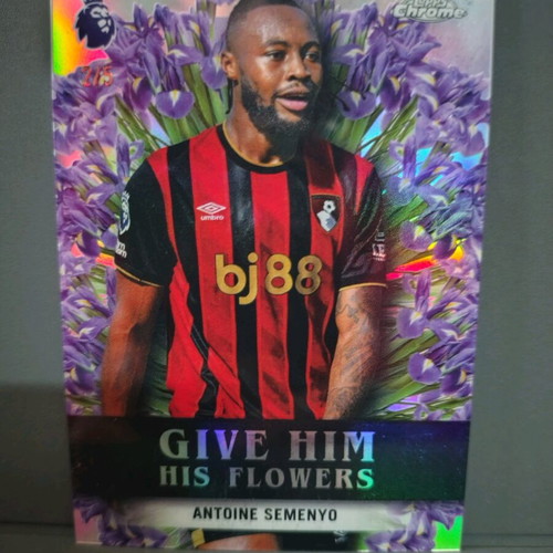 2025-26 Topps Chrome Premier League Antoine Semenyo Give Him His Flowers Iris Card new