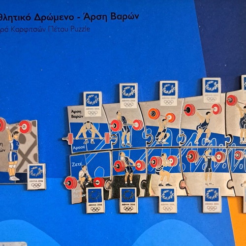 Athens 2004 Olympic Games pins new, weightlifting set of 11 pieces