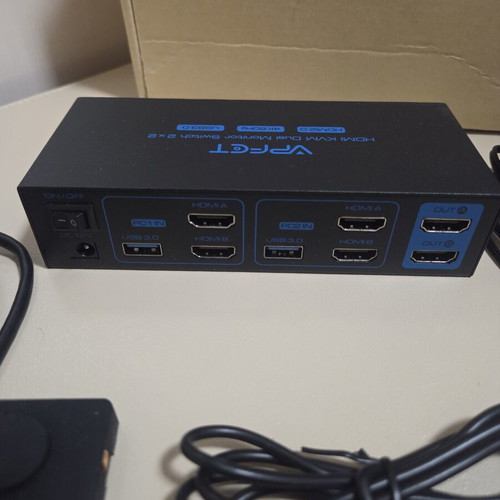 SW220 HDMI KVM Dual Monitor Switch 2 Ports 4K 60Hz USB 3.0