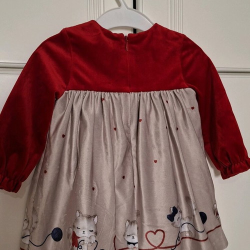 Mayoral velour dress for baby girl 6-9 months like new
