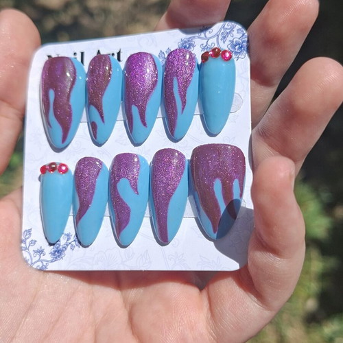 Press On Nails new set with sizes 3-9 and application tools