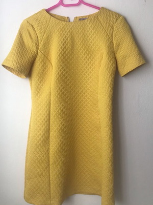 Midi quilted dress Orsay yellow new, size 42