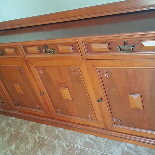 Buffet and mirror set, separate pieces