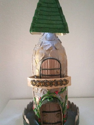Fairytale house handmade lamp new, decorative fairy tale house