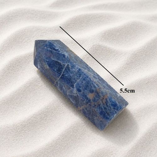 Decorative desk obelisk with sodalite stone