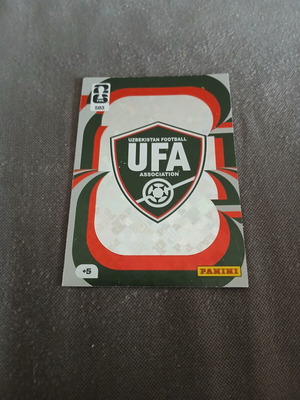 Panini FIFA 365 αυτοκόλλητο με το έμβλημα της Ποδοσφαιρικής Ομοσπονδίας του Ουζμπεκιστάν #503