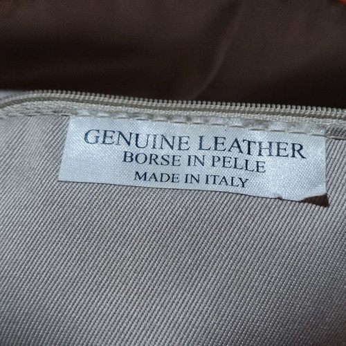Leather yellow handbag like new, Made in Italy