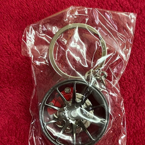 Keychain with Handbrake Wheel Red Sport Style new