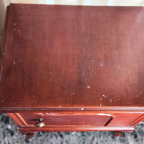Vintage wooden nightstand used, ideal for DIY or upcycling