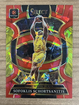 2025-26 Panini Select Euroleague Basketball Sofoklis Schortsanitis Red Ice card like new