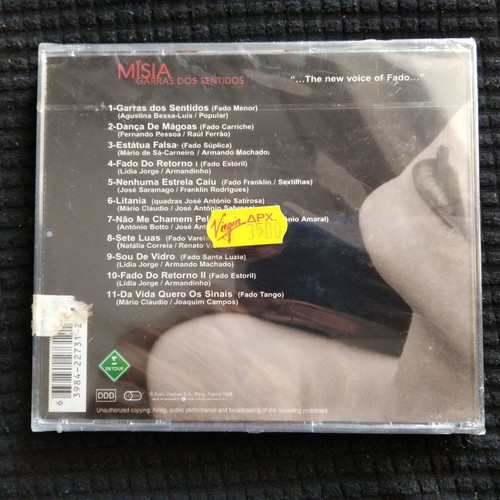 Mísia Garras Dos Sentidos CD new, folk