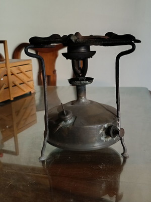 Vintage brass oil stove Optimus guaranteed, used, 1950s