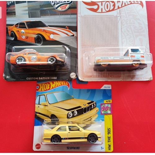 Hot Wheels collectible set of 3 cars – Datsun 240Z, Volkswagen Pickup, BMW M3