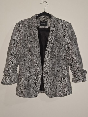 Orsay patterned blazer like new, black and white