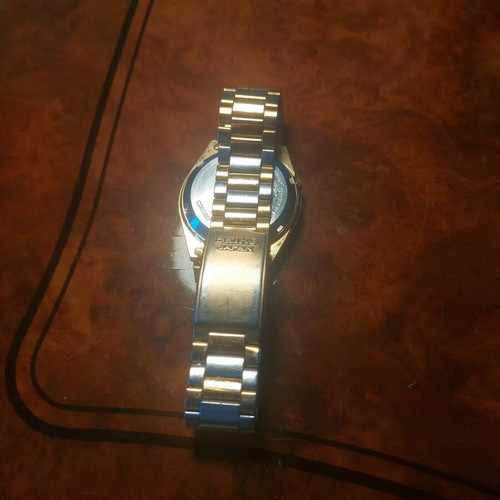 Seiko 5 Automatic 21 Jewels Vintage Watch Used Gold Checkboard Dial