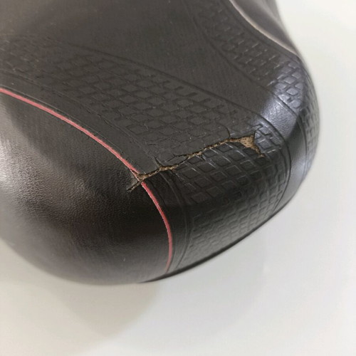 Bicycle saddle used with slight wear