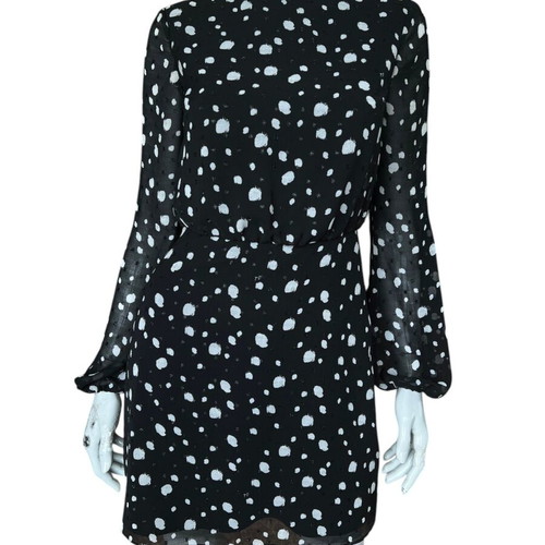 Ted Baker black polkadot dress like new, size XS