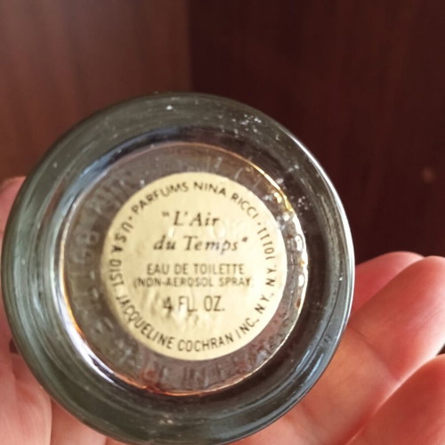 Nina Ricci L'Air du Temps perfume bottle used, collectible, 1980s