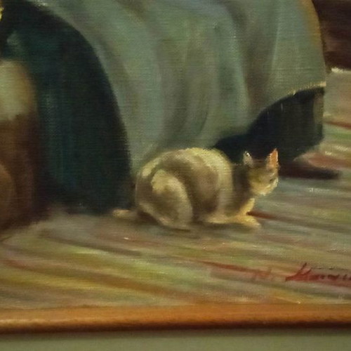 Oil painting on canvas Nikos Maniatis 55x65 like new