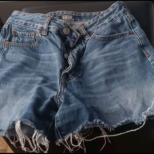 Pull & Bear denim shorts used, blue, size XS