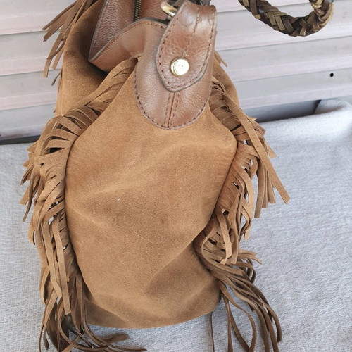 Mosinodutti shoulder bag used, beige and brown