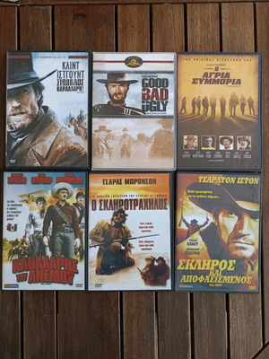 Collectible Western DVDs new, pack of 6 with subtitles