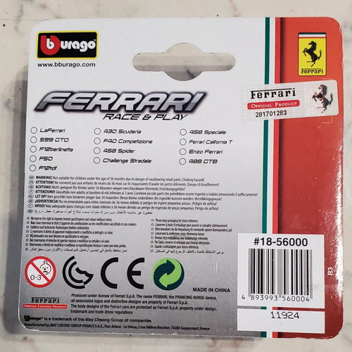 Burago Ferrari 599 GTO σφραγισμένο μοντέλο αυτοκινήτου