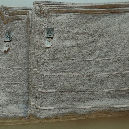 LINOhome Gala Sofa Cover Set new, linen, beige with white stripe