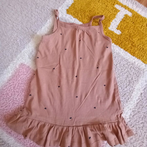 Children's dress set like new, H&M, beige and pink, 1.5-2 years