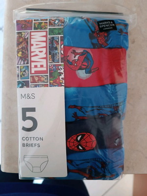 Marvel σλιπάκια Marks and Spencer για 7-8 ετών, καινούργια, 5 τεμάχια