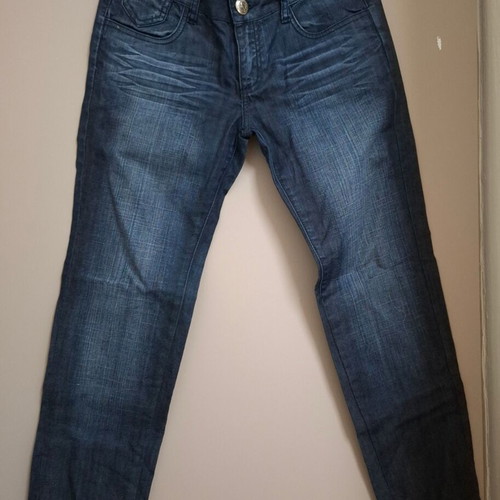 Extyn women's dark blue jeans like new with rhinestones size 46
