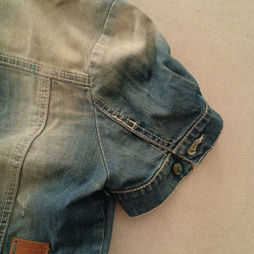 Jean cropped denim jacket Tresor like new, size XL