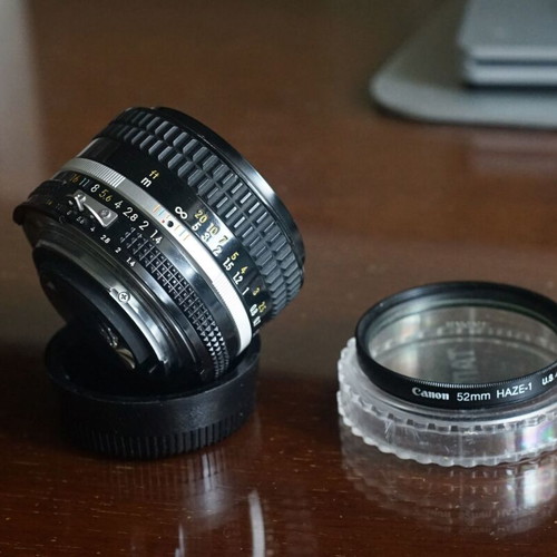 Nikon 50mm f1.4 AI-s lens used with Canon filter