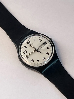 Swatch classic black watch used