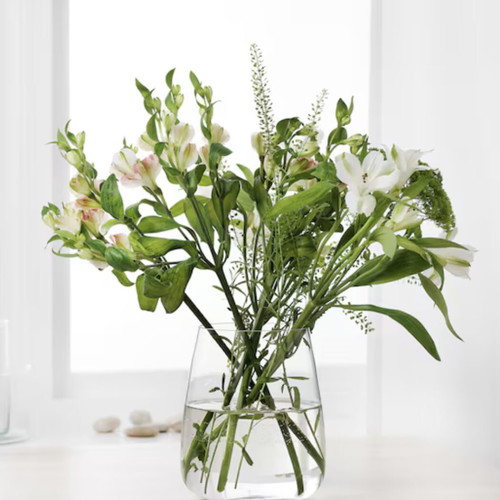 IKEA Berakna Glass Vase New 18x15 cm
