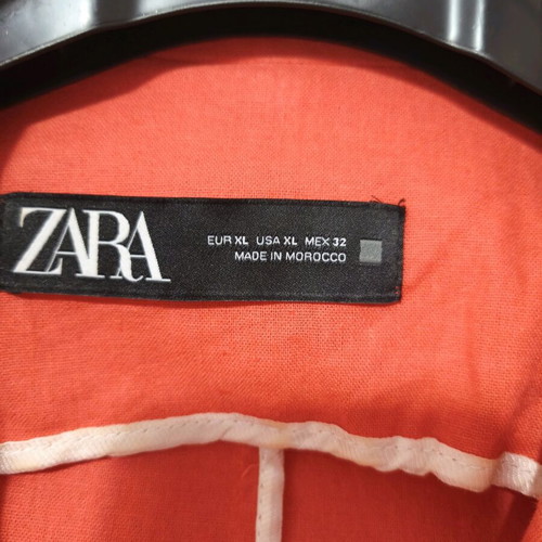 Zara coral short jacket new, linen with integrated shoulder pads