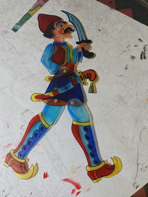 Shadow theater figure Kostis, new plastic puppet