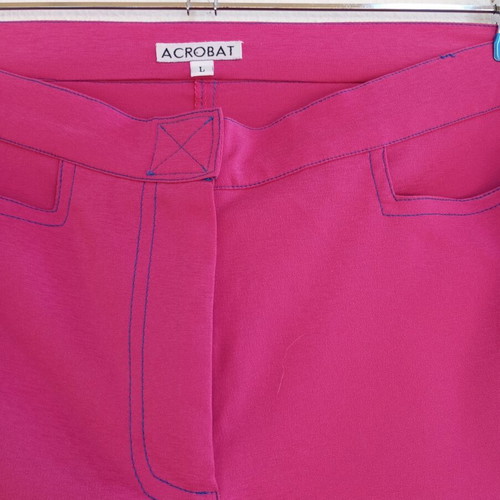 Acrobat fuchsia elastic pants with silver and blue sequins, like new, size M