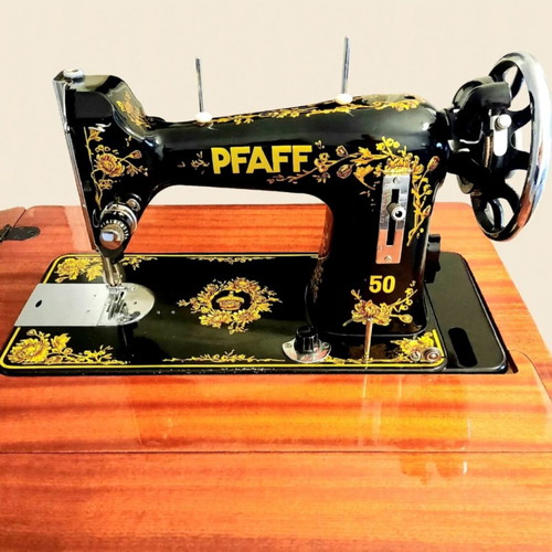 Pfaff 50 antique sewing machine with cabinet, fully functional