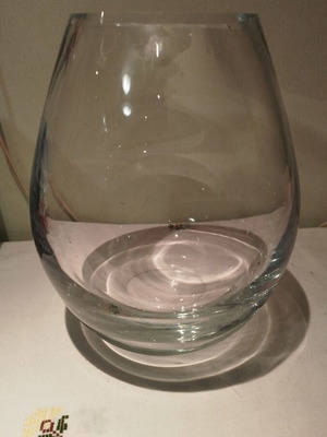 Heavy crystal vase used, large