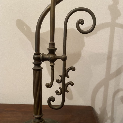 Table lamp bronze antique used, height 0.56 m